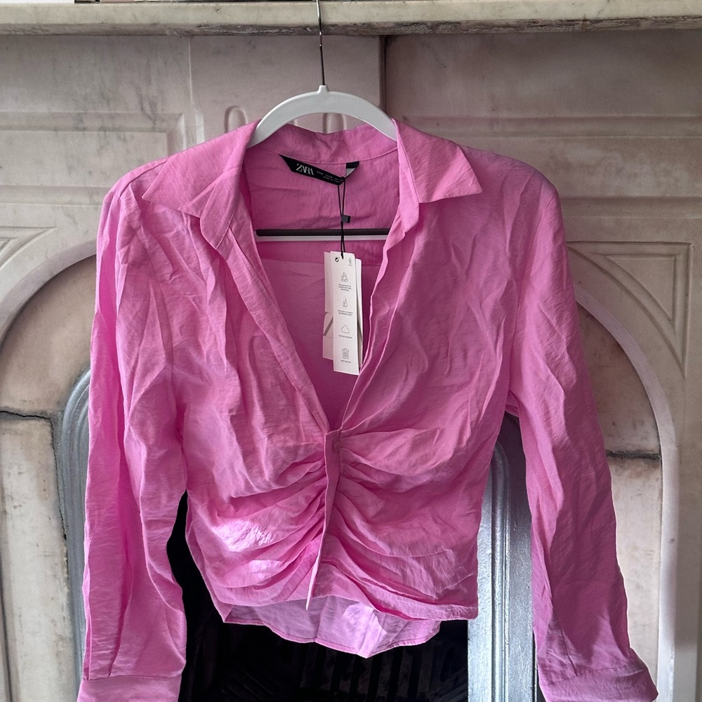 Zara Pink Button Up